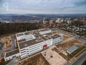 Luftaufnahme Neubau des Krankenhaus Wertheim auf dem Reinhardshof