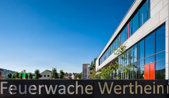 Neubau Feuerwache der freiwilligen Feuerwehr Wertheim Außenansicht