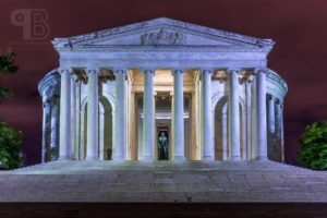 Jefferson Memorial bei Nacht in Washington, D.C.