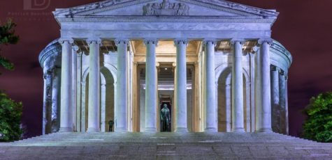 Jefferson Memorial bei Nacht in Washington, D.C.